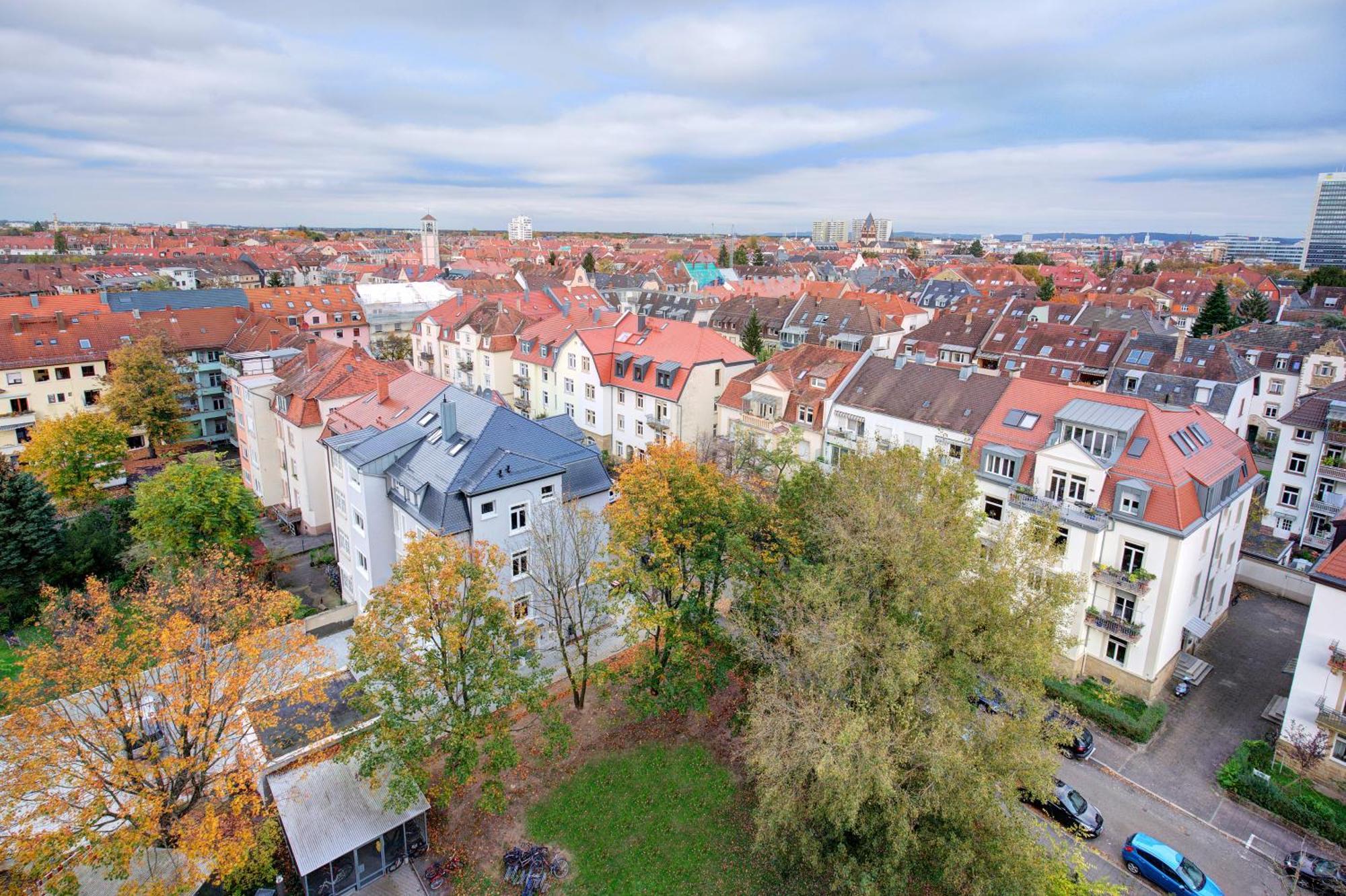 Blick über Karlsruhe - Ferienwohnung Panorama Exterior foto