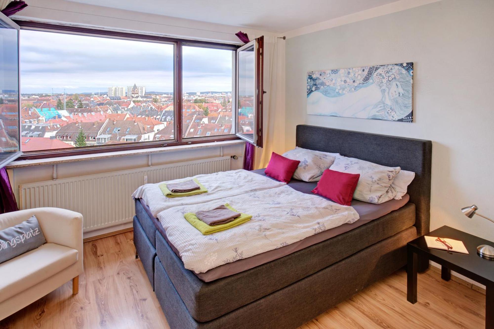 Blick über Karlsruhe - Ferienwohnung Panorama Exterior foto
