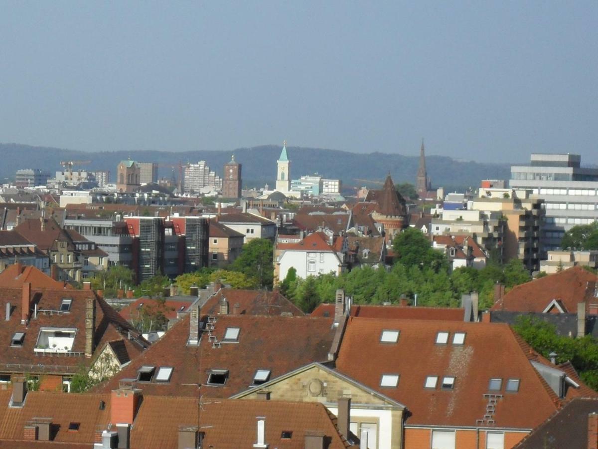 Blick über Karlsruhe - Ferienwohnung Panorama Exterior foto